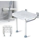 Chaise de douche pliante, sige de douche pliant avec pieds, sige de douche mural tabouret de bain pour ...