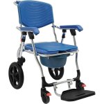 Chaise de douche avec roulettes, chaise perce pliable, tanche, commode, charge maximale : 125 kg, pour ...