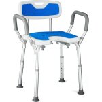 Chaise de douche si�ge en u avec accoudoirs dossier tabouret salle de bain hauteur r�glable antid�rapant ...