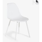 Chaise �l�gante en polypropyl�ne pour cuisine et salle � manger lusar - blanc