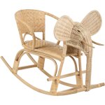 Chaise eléphant à bascule en rotin pour enfant intérieur chambre salle de jeux naturel ampollino Chaise eléphant à bascule en rotin pour enfant intérieur chambre salle de jeux naturel ampollino