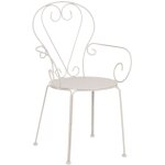 Chaise etienne grise avec accoudoirs 49x49x89