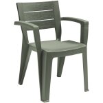 Chaise d'ext�rieur camogli, une chaise, empilable made in italy, verte