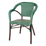 Autres chaise d?extrieur empilable avec accoudoirs avec un style bistrot - modle 050 - vert