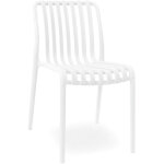 Chaise d'ext�rieur iside en plastique r�sistant, mod�le confort haut de gamme, blanche