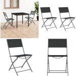 Vidaxl - chaises d'extérieur pliables lot de 2 noir acier et textilène - chaise de jardin - chaise pliante ... Vidaxl - chaises d'extérieur pliables lot de 2 noir acier et textilène - chaise de jardin - chaise pliante ...