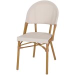 Autres chaise d'extérieur avec un style bistrot - modèle 055 - blanc / naturel Autres chaise d'extérieur avec un style bistrot - modèle 055 - blanc / naturel
