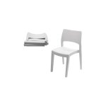 Progarden - chaise extrieure blanche en rsine empilable et amovible klik klak