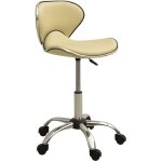 Chaise fauteuil si�ge de bureau informatique �tude similicuir cr�me