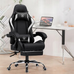 Chaise gaming ergonomique - fauteuil de jeu avec support lombaire, hauteur r�glable, rembourrage confortable, ...