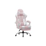 Chaise gaming ergonomique de massage, avec repose - pieds et accoudoirs synchronis�s fauteuil gamer pivotant, ...