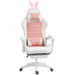 Chaise gaming inclinable rglable simona rose et blanche