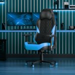 Chaise gaming avec massage, chaise bureau avec coussin � ressorts ensach�s et repose - pieds, chaise ...