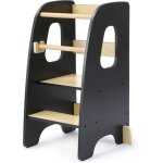 Chaise haute b�b� enfants en mdf, tour d'apprentissage 1 an + hauteur r�glable, protection contre l?inclinaiso ...