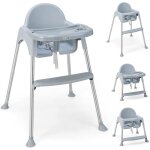 Goplus - chaise haute bébé, chaise haute Évolutive 4 en 1 pour 6 à 36 mois, avec plateau amovible & hauteur ... Goplus - chaise haute bébé, chaise haute Évolutive 4 en 1 pour 6 à 36 mois, avec plateau amovible & hauteur ...