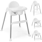 Goplus - chaise haute bébé, chaise haute Évolutive 4 en 1 pour 6 à 36 mois, avec plateau amovible & hauteur ... Goplus - chaise haute bébé, chaise haute Évolutive 4 en 1 pour 6 à 36 mois, avec plateau amovible & hauteur ...