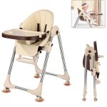 Chaise haute bb evolutive pliable - chaise avec 4 roues, inclinaison du sige rglable - hauteur rglable ...