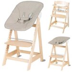 Chaise haute �volutive 2 - en - 1 - roba - born up - transat inclinable 'greyish matelass�' inclus - ...