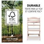 Chaise haute - hauck - beta + - evolutive - de 6 mois a 90 kg - bois fsc - harnais 5 points - roulettes ... Chaise haute - hauck - beta + - evolutive - de 6 mois a 90 kg - bois fsc - harnais 5 points - roulettes ...