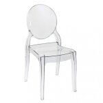 Chaise intérieure startable en transparent avec polycarbonate de couleur Chaise intérieure startable en transparent avec polycarbonate de couleur