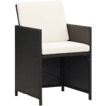 The living store chaises de jardin lot de 2 avec coussins rsine tresse noir - chaise de jardin - meubles ...
