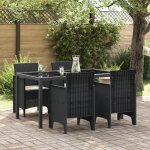 Chaises de jardin 4 pcs anthracite avec coussins en poly rotin vidaxl