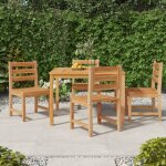 Jinlefu - chaises de jardin 4 pcs bois de teck solide