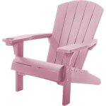 Chaise de jardin adirondack - rose - style bois - keter