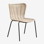 Sklum - chaise de jardin empilable en corde tresse keiller naturel
