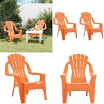 Chaises de jardin pour enfants lot de 2 orange 37x34x44 cm pp - chaise enfant - chaise jardin - mobilier ...
