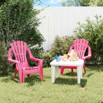 Chaises de jardin pour enfants lot de 2 rose 37x34x44 cm pp - chaise enfant - mobilier de jardin - chaise ...