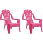 Vidaxl - chaises de jardin pour enfants lot de 2 rose 37x34x44 cm pp