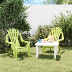 Chaises de jardin pour enfants lot de 2 vert 37x34x44 cm pp - chaise de jardin enfant - chaise extrieure ...