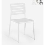 Chaises de jardin ext�rieur en polypropyl�ne bar restaurant billow - blanc