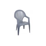 Chaise de jardin en plastique gris syrena
