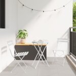 Chaises de jardin pliantes 2 pices blanches en acier vidaxl