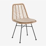 Chaise de jardin en rotin synth�tique gouda natural sklum naturel noir