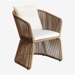 Sklum - chaise de jardin en osier synthétique snyder naturel Sklum - chaise de jardin en osier synthétique snyder naturel