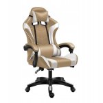 Chaise de jeu game extreme en éco - cuir beige - blanc fg - 017 Chaise de jeu game extreme en éco - cuir beige - blanc fg - 017