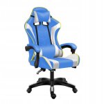 Chaise de jeu game extreme en �co - cuir bleu et blanc fg - 020