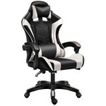 Chaise de jeu game extreme en co - cuir noir et blanc fg - 007
