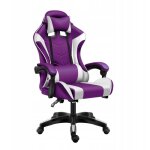 Chaise de jeu game extreme en �co - cuir violet - blanc fg - 014