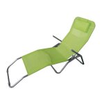 Chaise longue av coussin vert anis ref. chailo014