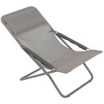 Chaise longue - bain de soleil - transat jardin - pliant - transabed - batyline� iso - gris terre - lafuma ...