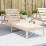 Design in - chaise longue bain de soleil transat de relaxation 199, 5x62x55 cm bois massif de pin cfw708611 ...