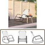 Vidaxl - chaise longue à bascule crème acier et textilène - chaise longue - transats - fauteuil de jardin ... Vidaxl - chaise longue à bascule crème acier et textilène - chaise longue - transats - fauteuil de jardin ...