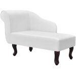 The living store - chaise longue blanc similicuir - chaise longue blanche - chaise longue similicuir ...