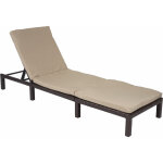 Hhg - jamais utilis] chaise longue 605, polyrotin, bain de soleil, transat de jardin, basic marron, ...