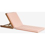Sklum - chaise longue inclinable en bois d'acacia idaira blanc - orange pêche Sklum - chaise longue inclinable en bois d'acacia idaira blanc - orange pêche