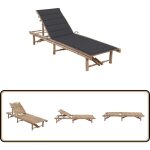 Vidaxl - chaise longue de jardin avec coussin bambou - chaises longues - chaises longues en bambou - ...